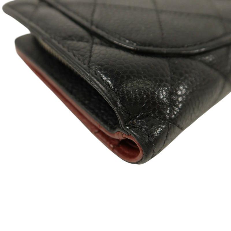 CHANEL 牛皮皮革Wallet銀扣長錢包-12