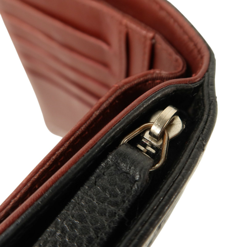 CHANEL 牛皮皮革Wallet銀扣長錢包-16