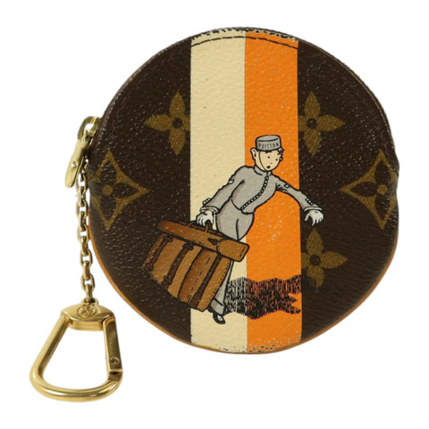 LOUIS VUITTON Monogram Groom Coins Case金扣零錢包