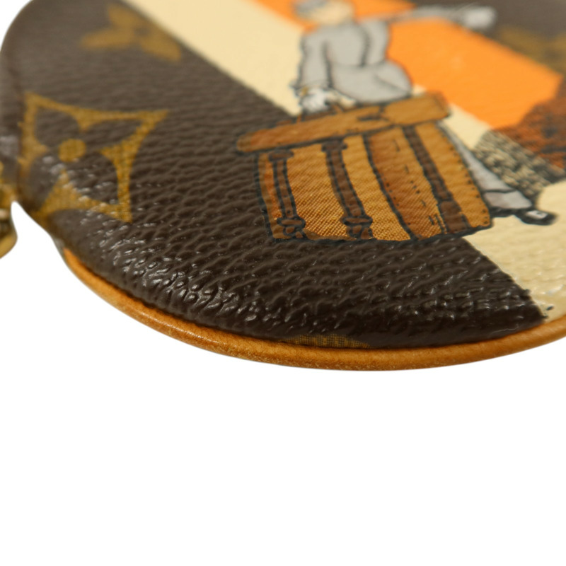 LOUIS VUITTON Monogram Groom Coins Case金扣零錢包-10