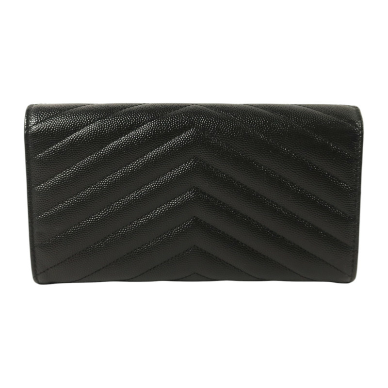 SAINT LAURENT 牛皮Cassandre Matelasse Long Wallet金扣長錢包-1