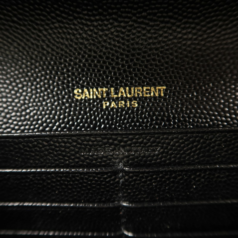 SAINT LAURENT 牛皮Cassandre Matelasse Long Wallet金扣長錢包-6