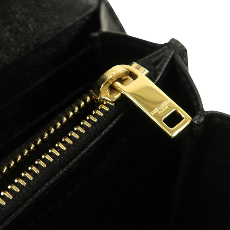 SAINT LAURENT 牛皮Cassandre Matelasse Long Wallet金扣長錢包-8