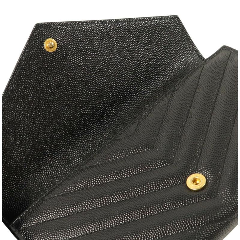 SAINT LAURENT 牛皮Cassandre Matelasse Long Wallet金扣長錢包-9