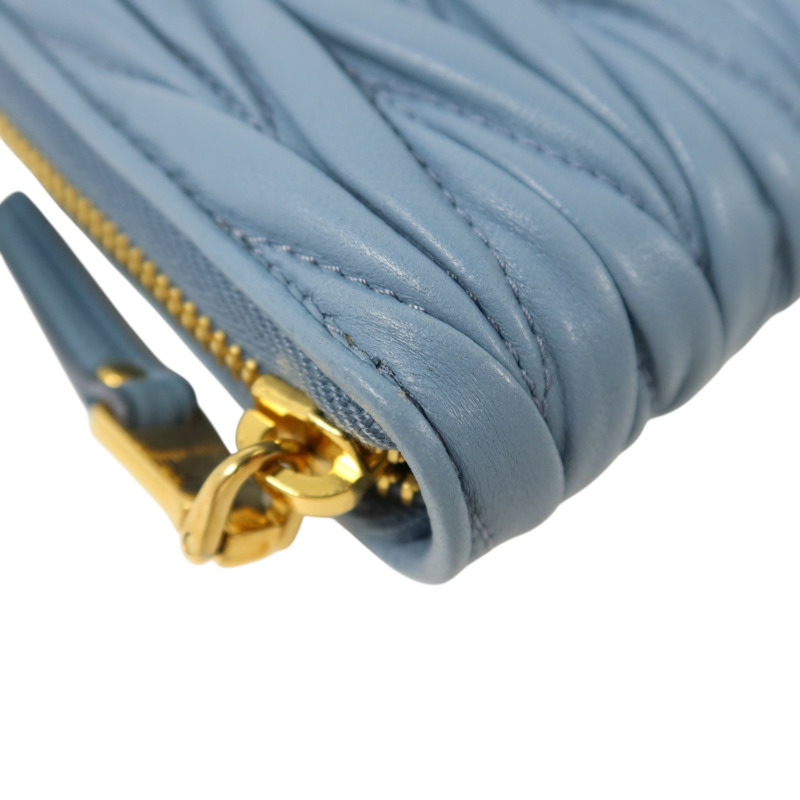 Miu Miu 羊皮皮革Long Wallet金扣拉鏈長錢包-10