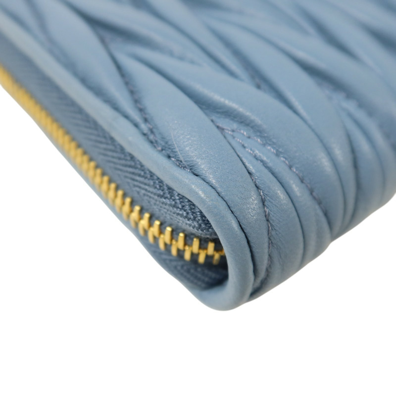 Miu Miu 羊皮皮革Long Wallet金扣拉鏈長錢包-12