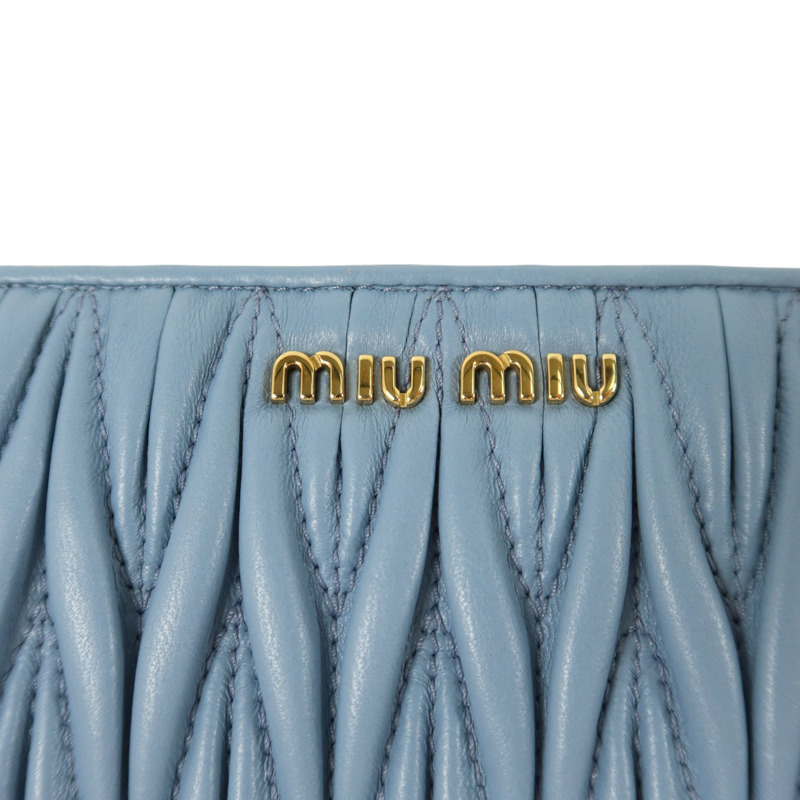 Miu Miu 羊皮皮革Long Wallet金扣拉鏈長錢包-14