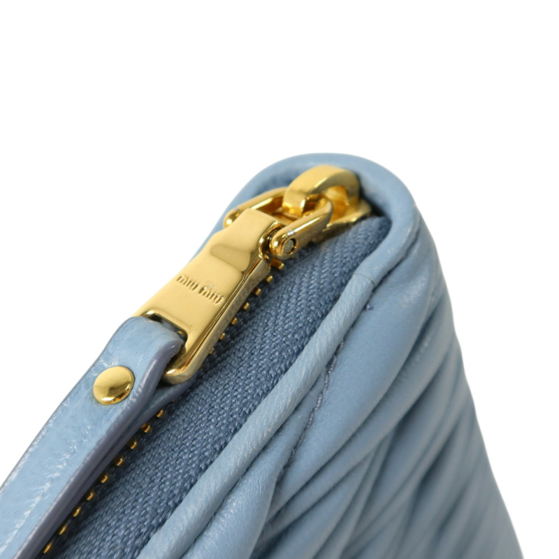 Miu Miu 羊皮皮革Long Wallet金扣拉鏈長錢包-15