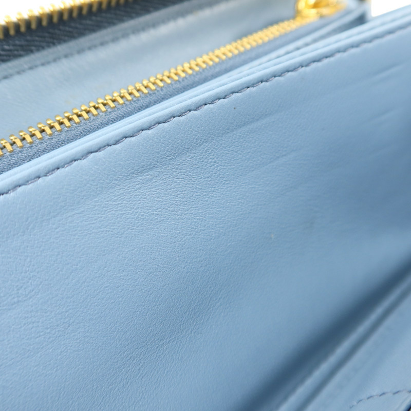 Miu Miu 羊皮皮革Long Wallet金扣拉鏈長錢包-16