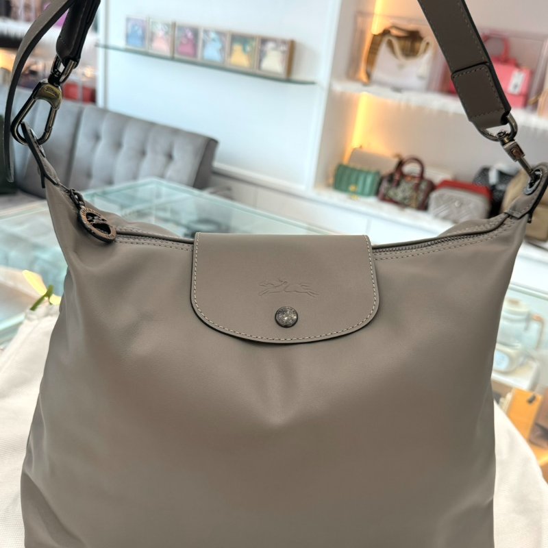 【近新✨🇹🇼】 LONGCHAMP Le Pliage Xtra hobo 半月形單肩背包  斑鳩灰-0