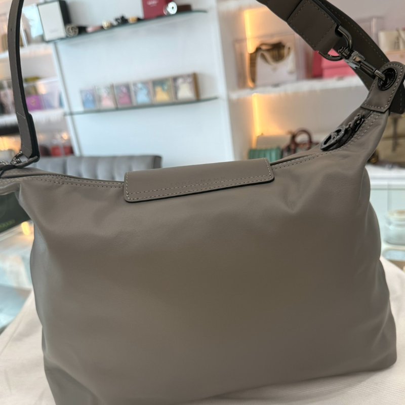 【近新✨🇹🇼】 LONGCHAMP Le Pliage Xtra hobo 半月形單肩背包  斑鳩灰-1