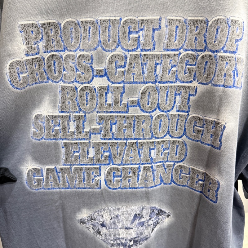 Balenciaga✨霧霾藍 See Now Buy Now 看到就買鑽石水洗破壞短袖 T恤 oversize-6