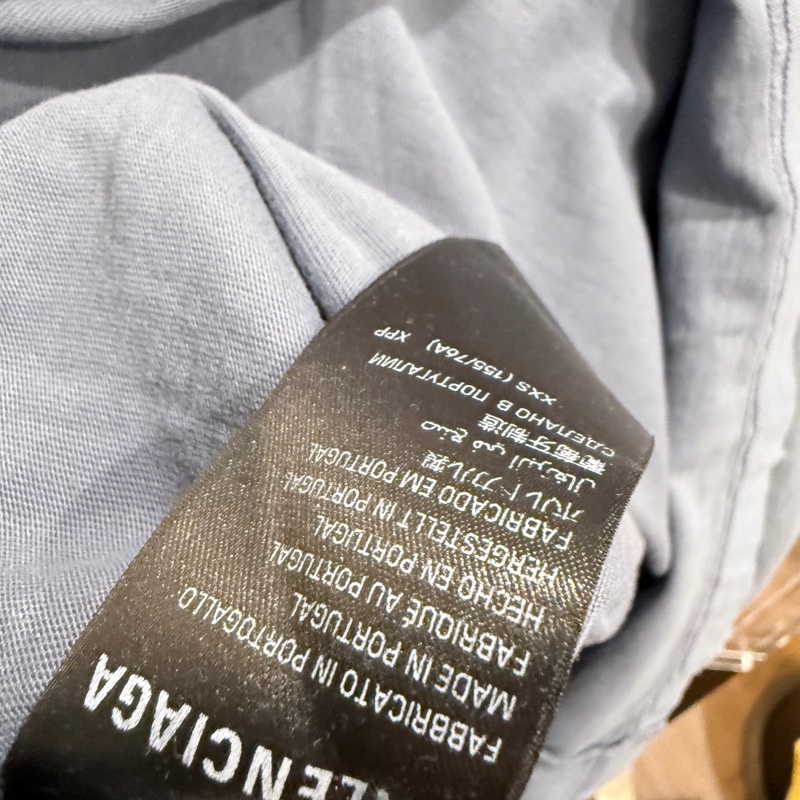 Balenciaga✨霧霾藍 See Now Buy Now 看到就買鑽石水洗破壞短袖 T恤 oversize-8