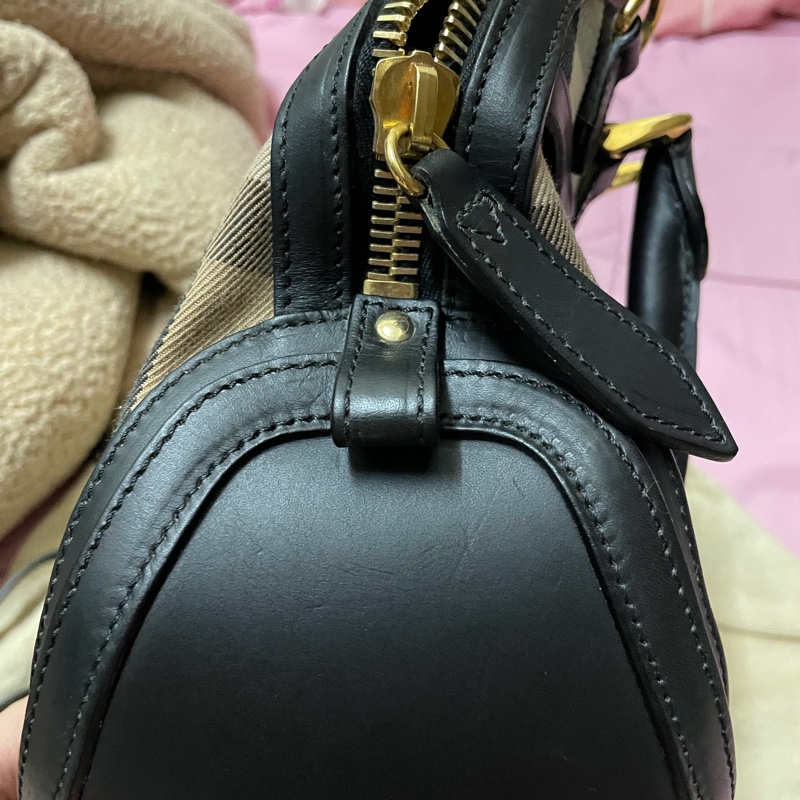 burberry老花波士頓包-5