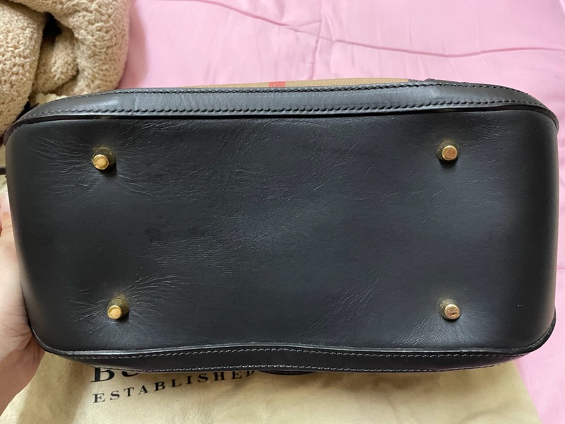 burberry老花波士頓包-6