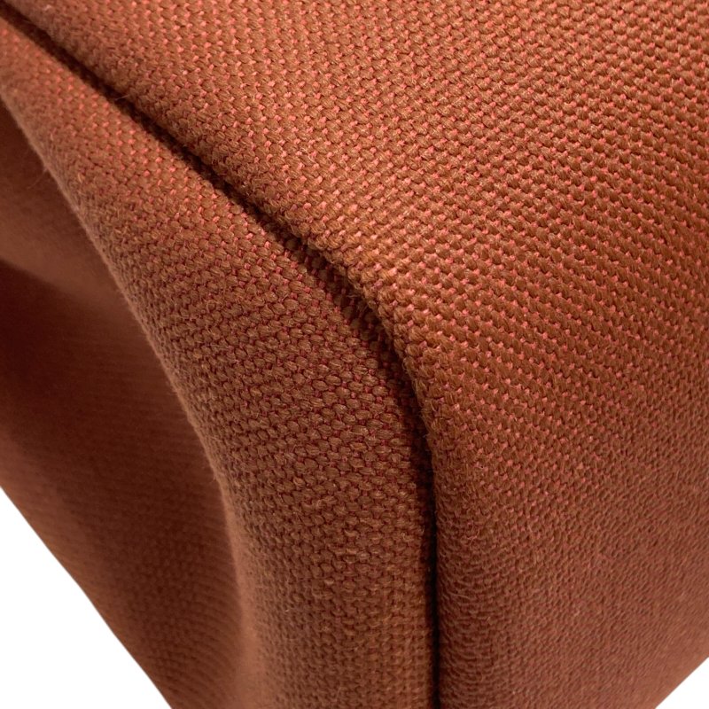 HERMES 愛馬仕 HERBAG 31 側背包 帆布/皮革 棕色/酒紅色 銀釦-7