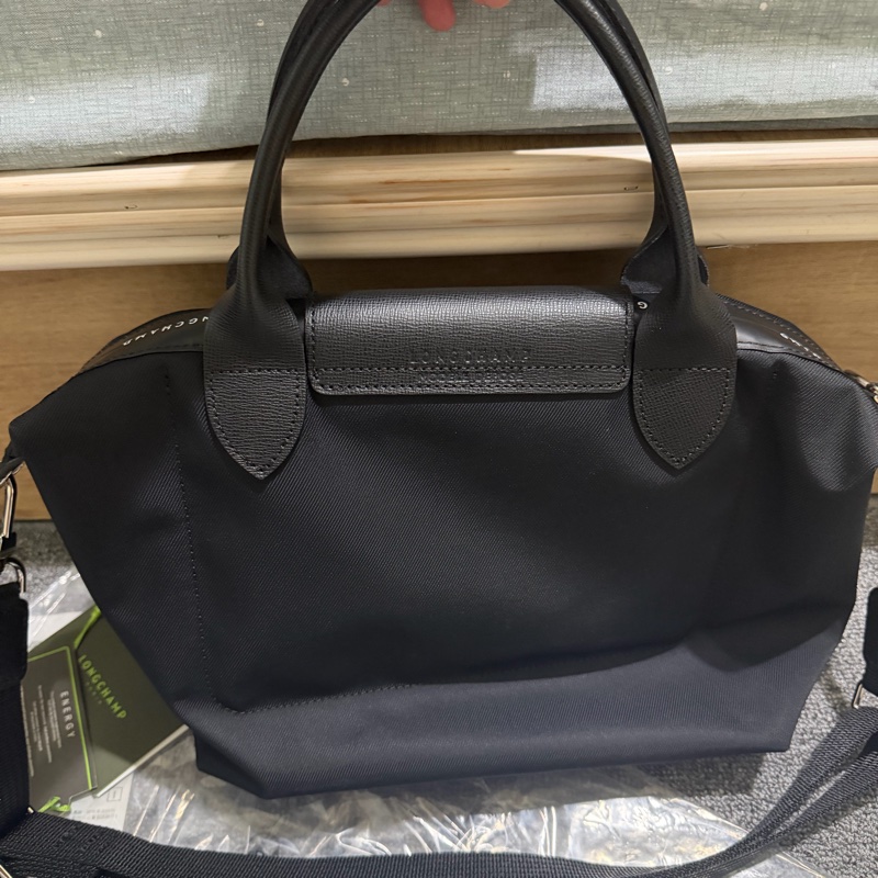 售 longchamp LE PLIAGE ENERGY 手提包 S 黑色 - 再生帆布 有台灣購證 全新閒置品-2