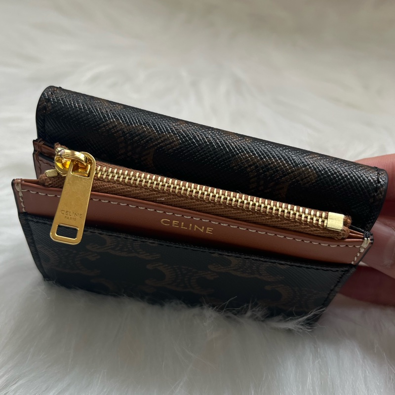 賽琳Celine Compact Wallet二合一錢包 經典老花色-3
