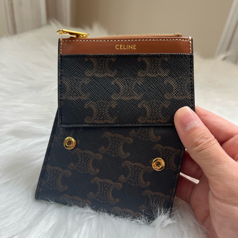 賽琳Celine Compact Wallet二合一錢包 經典老花色-4