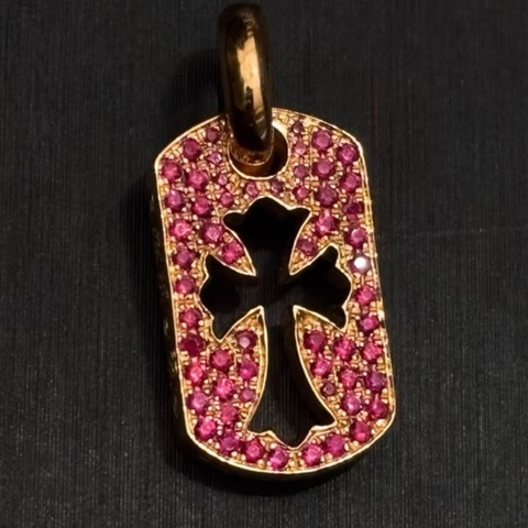 Chrome hearts 克羅心 紅寶石軍牌