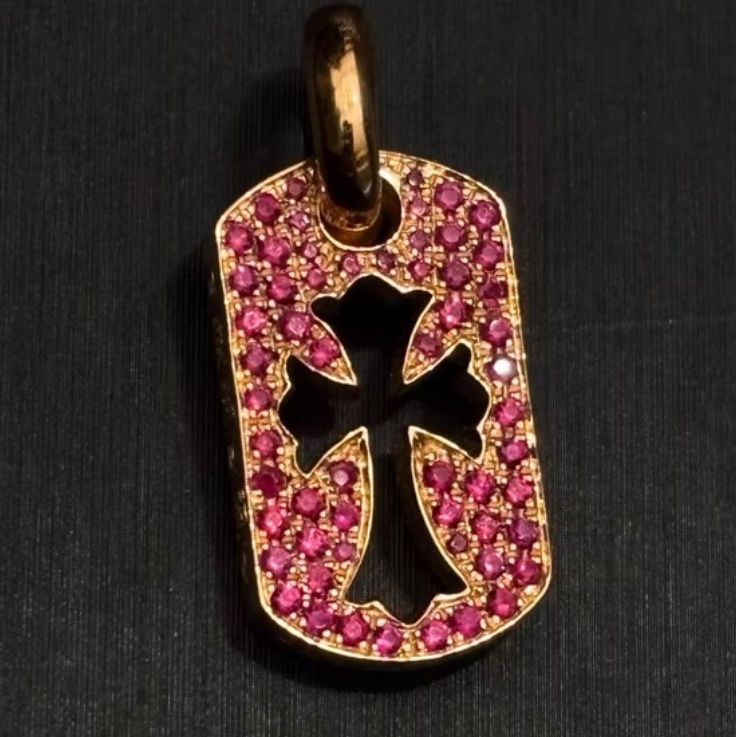 Chrome hearts 克羅心 紅寶石軍牌-0