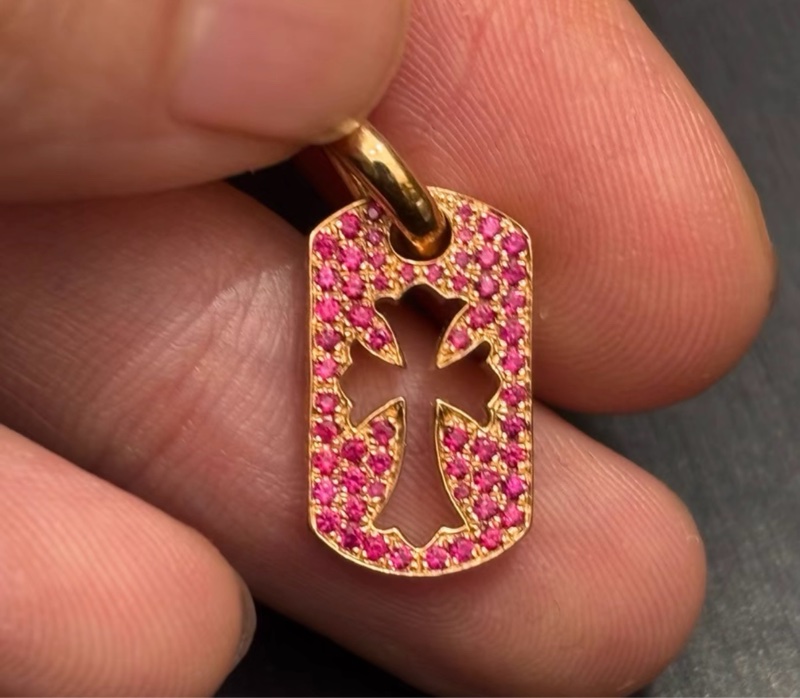 Chrome hearts 克羅心 紅寶石軍牌-5