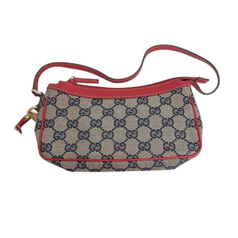 GUCCI 古馳 154432 麻將包 帆布 老花 紅色/深藍色-1