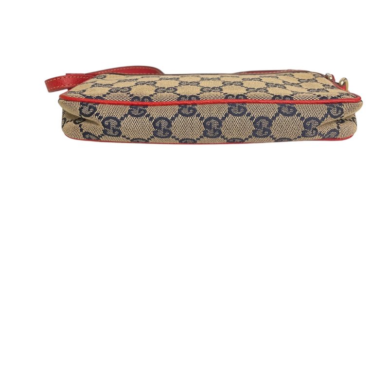 GUCCI 古馳 154432 麻將包 帆布 老花 紅色/深藍色-4