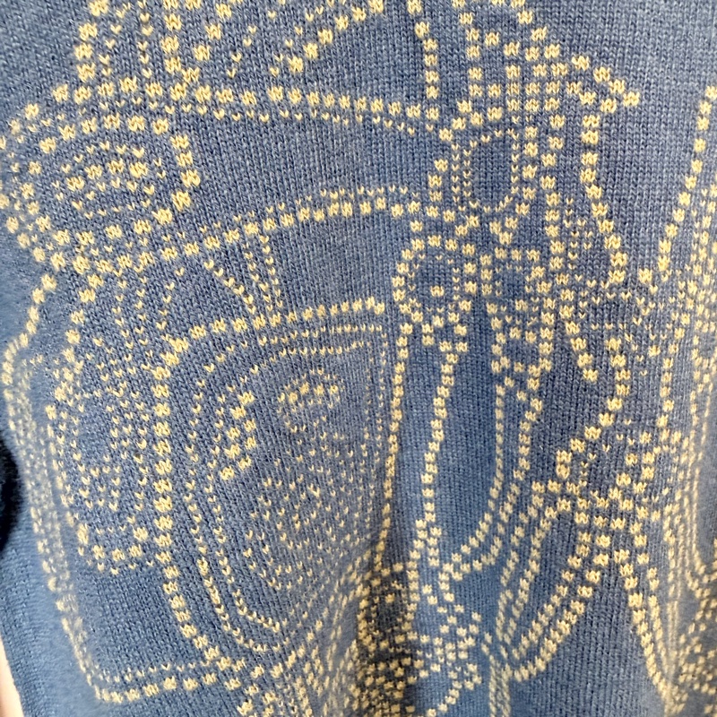 Hermes✨ 華麗的繮轡羊絨針織短袖上衣 #38-3