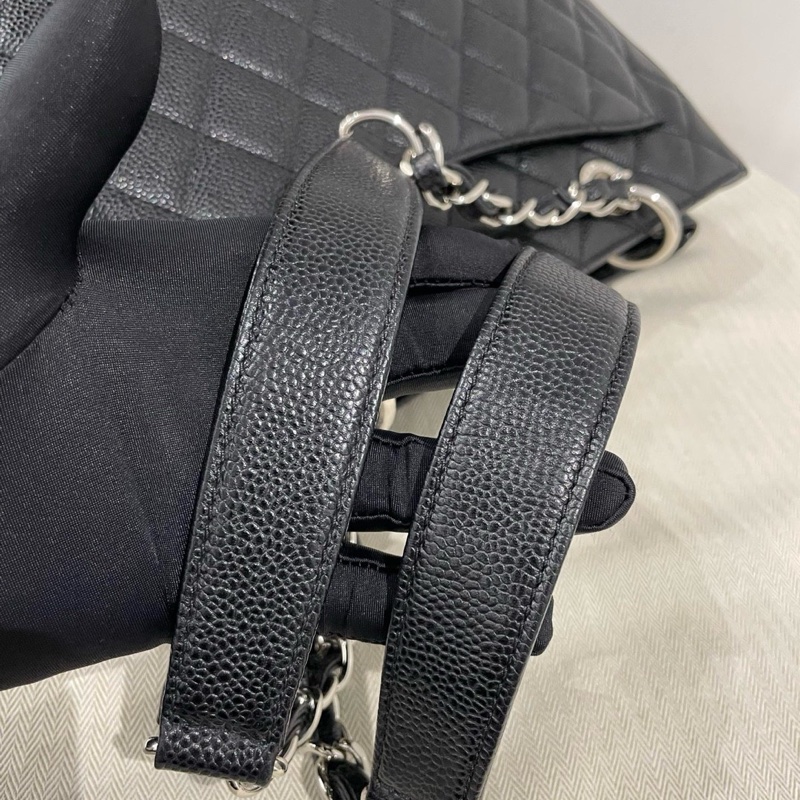 Chanel香奈兒黑銀荔枝牛GST，鐳射19開，尺寸33/24/13cm-6