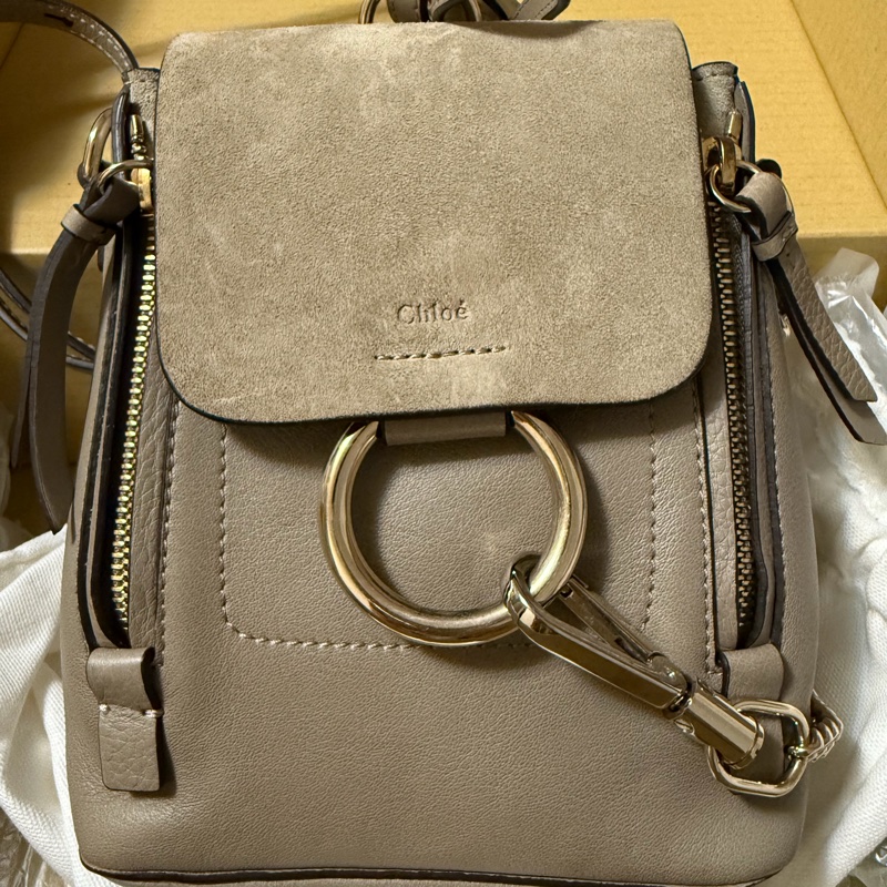 Chloe faye 迷你後背包大象灰-0