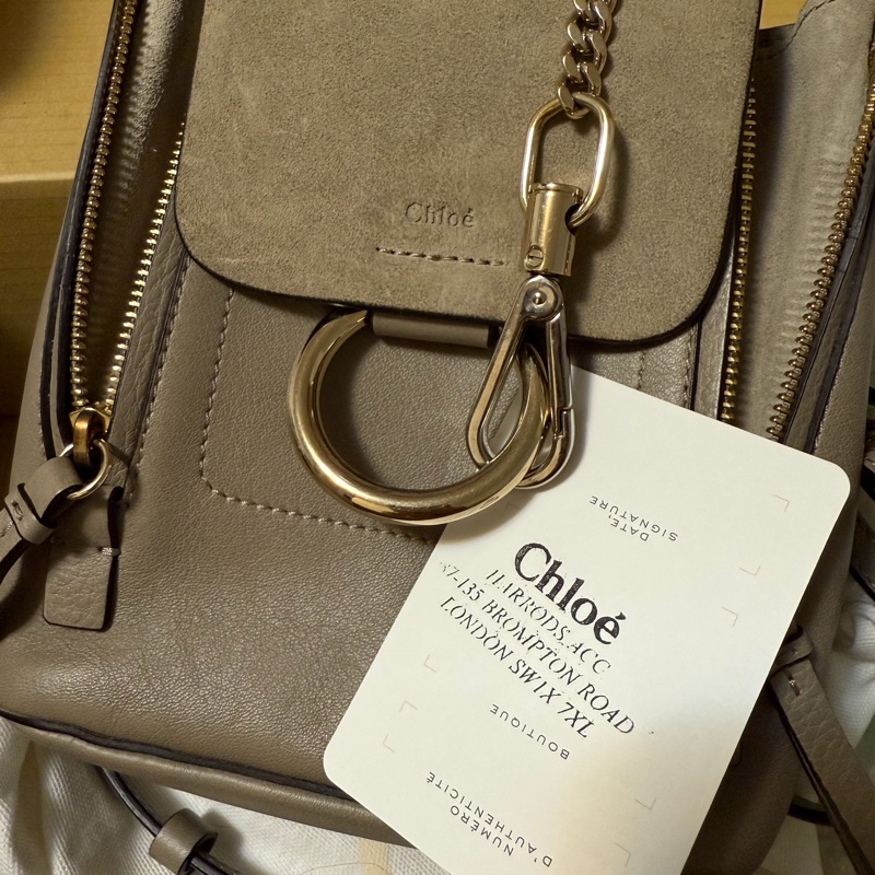 Chloe faye 迷你後背包大象灰-5