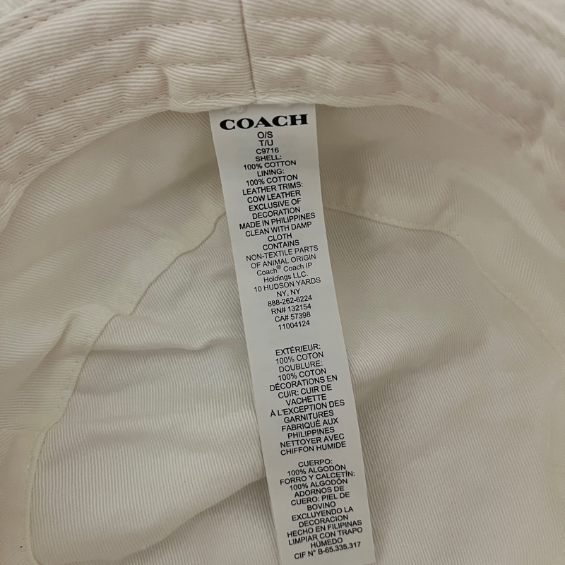 COACH緹花Logo漁夫帽（五折）-2