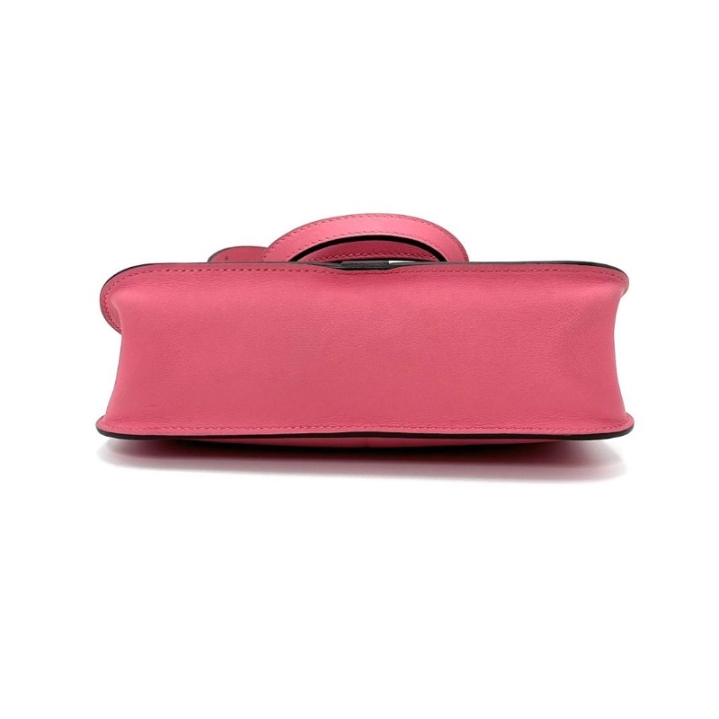 HERMES 唇膏粉銀扣halzan mini 手提肩背斜背包   21.5*14*6.5  9新 配件塵袋-4