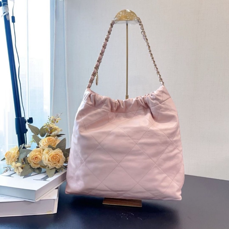 Chanel 22bag垃圾袋 中號 23s 淡粉色 芯片款   36*42*8  95新 配件塵袋-2