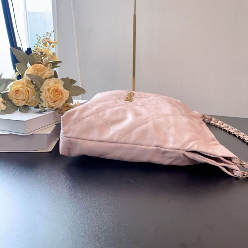 Chanel 22bag垃圾袋 中號 23s 淡粉色 芯片款   36*42*8  95新 配件塵袋-8