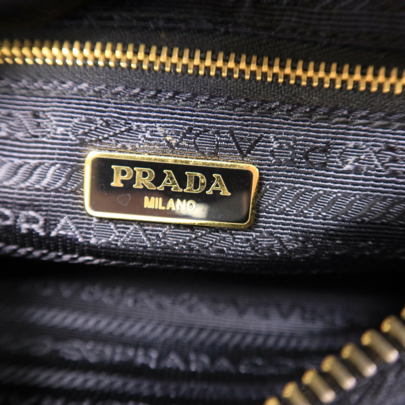 PRADA 皮革/尼龍Shoulder Bag鏈帶肩背袋-5