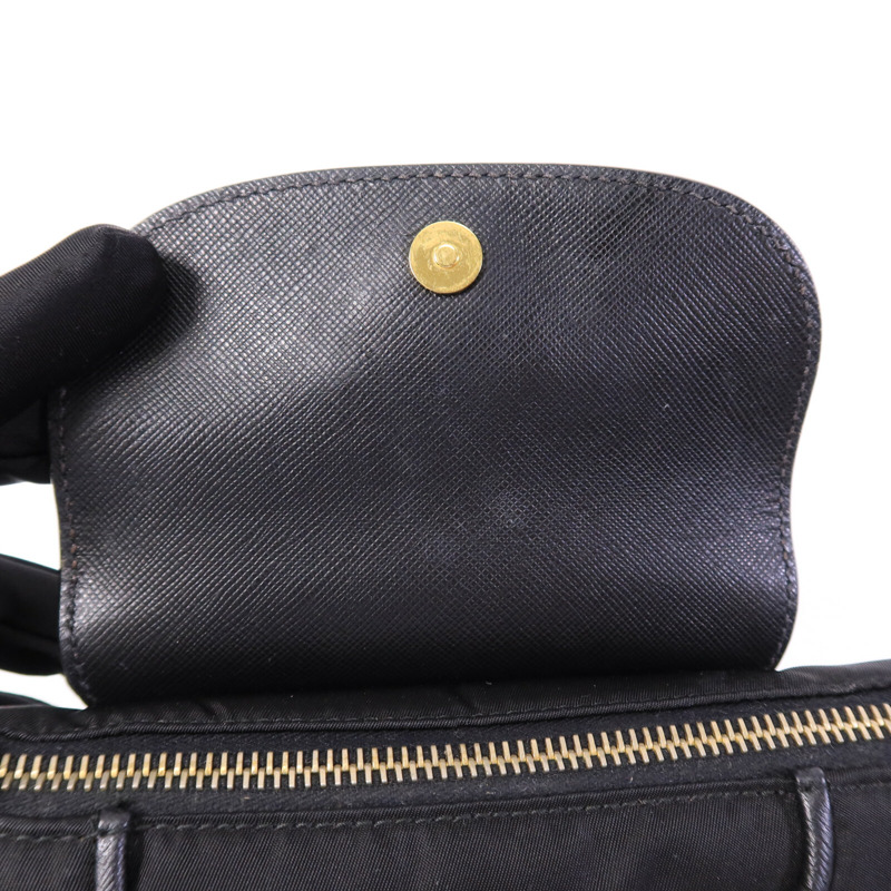 PRADA 皮革/尼龍Shoulder Bag鏈帶肩背袋-15