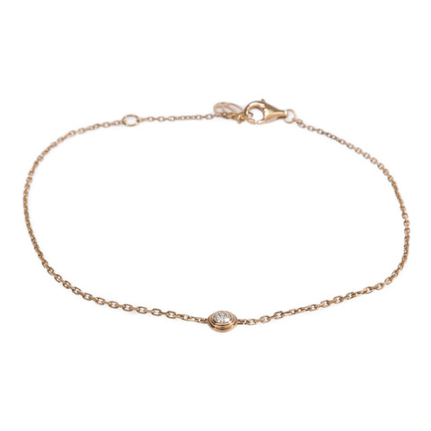 CARTIER 18K玫瑰金d'Amour Bracelet Diamond鑽石手鏈