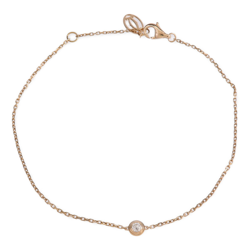 CARTIER 18K玫瑰金d'Amour Bracelet Diamond鑽石手鏈-3