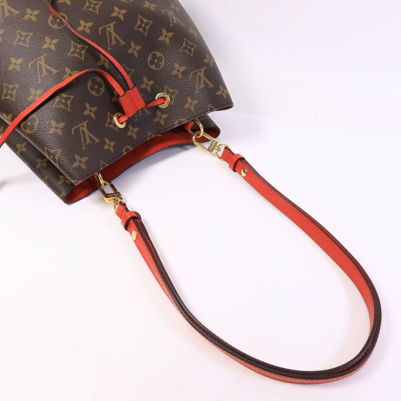 LOUIS VUITTON Monogram NeoNoe MM肩背袋Coquelicot-9