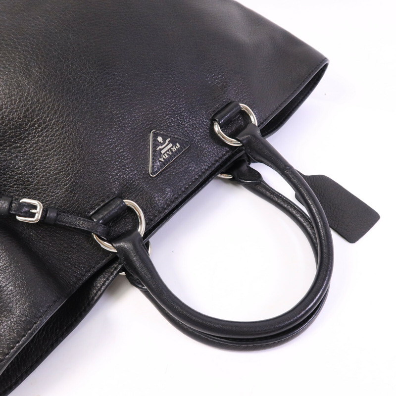 PRADA 牛皮皮革Vitello Phenix手挽袋-8