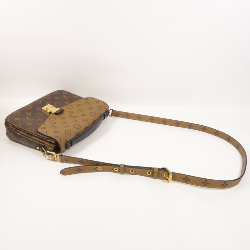 LOUIS VUITTON Monogram Reverse Pochette Metis金扣手挽肩背兩用袋-8