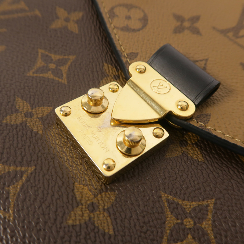 LOUIS VUITTON Monogram Reverse Pochette Metis金扣手挽肩背兩用袋-9