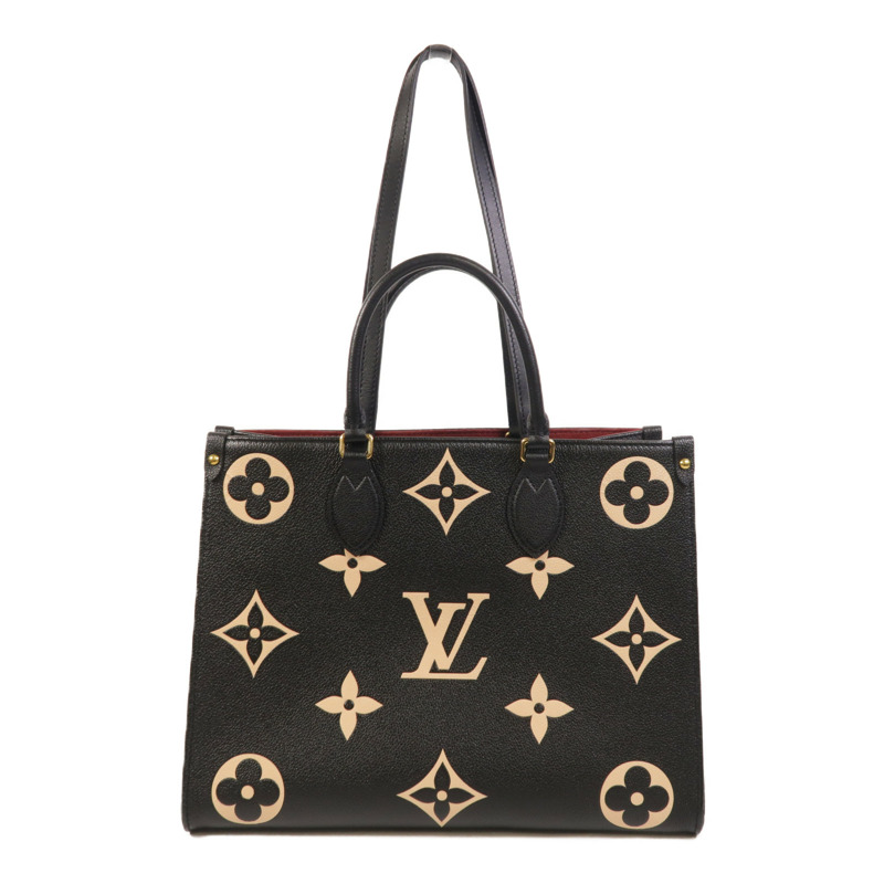 LOUIS VUITTON Monogram Empreinte On The Go MM金扣手挽肩背兩用袋-1