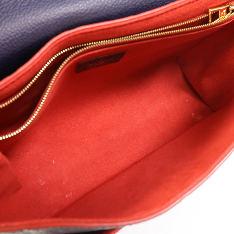 LOUIS VUITTON Monogram Empreinte Vavin PM金扣肩背袋深藍色-4