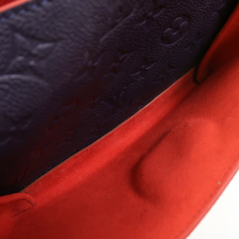 LOUIS VUITTON Monogram Empreinte Vavin PM金扣肩背袋深藍色-6