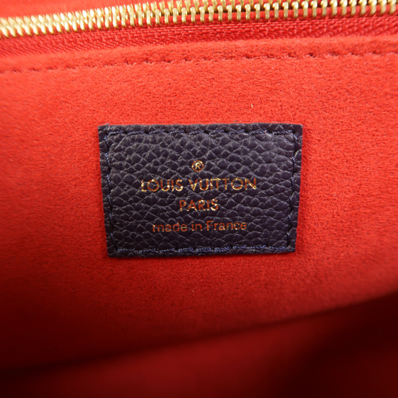 LOUIS VUITTON Monogram Empreinte Vavin PM金扣肩背袋深藍色-7