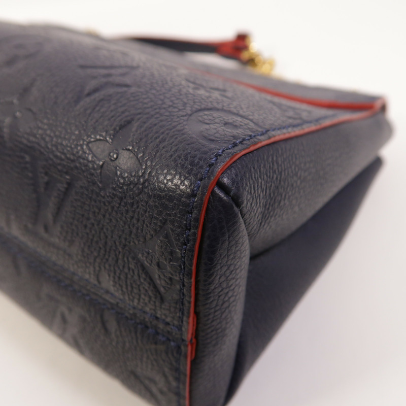 LOUIS VUITTON Monogram Empreinte Vavin PM金扣肩背袋深藍色-12