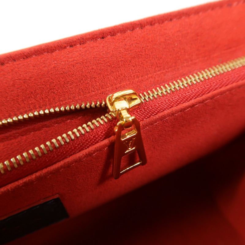 LOUIS VUITTON Monogram Empreinte Vavin PM金扣肩背袋深藍色-17